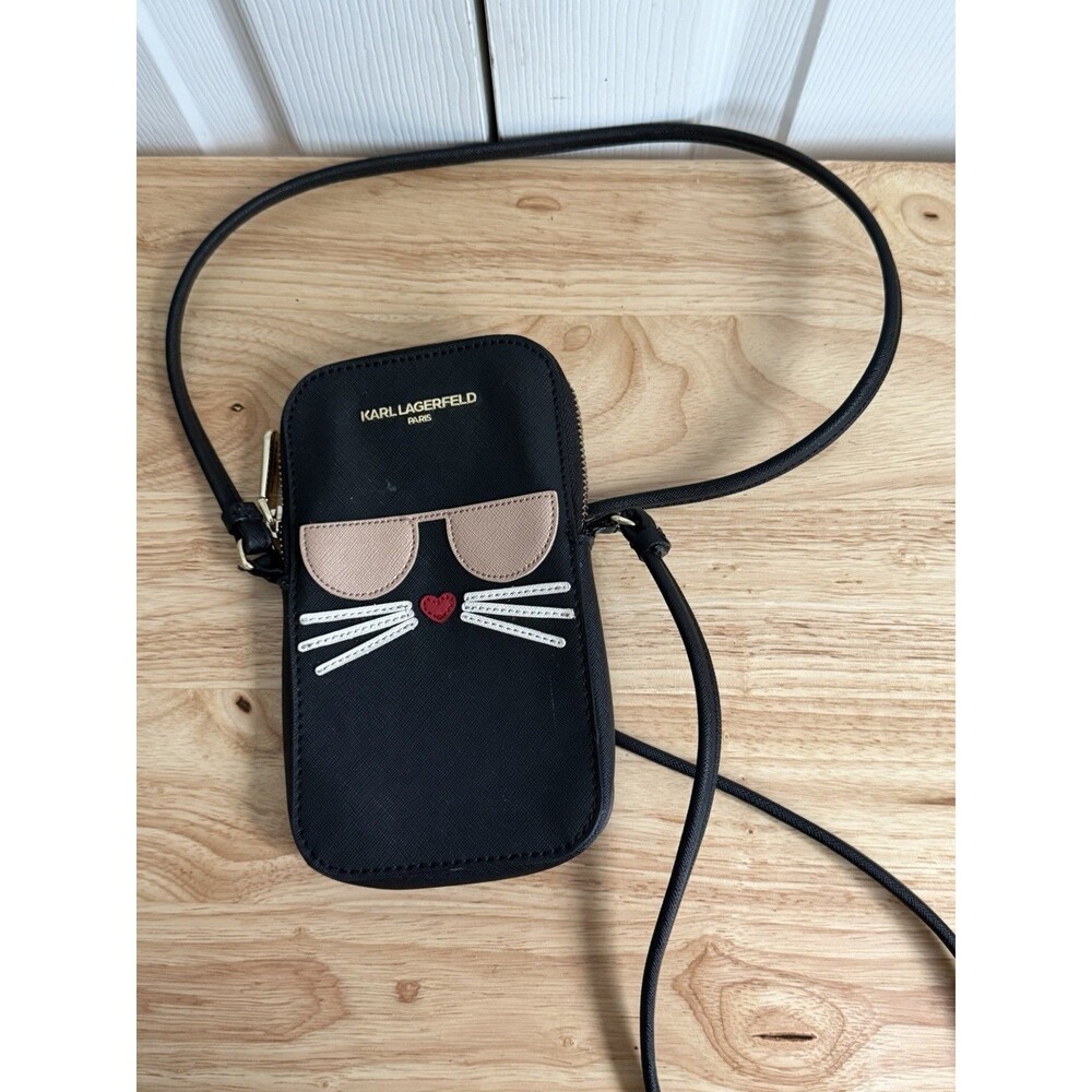 Karl Lagerfeld Maybelle Cat Cell Cellular Phone Case Wallet Crossbody
